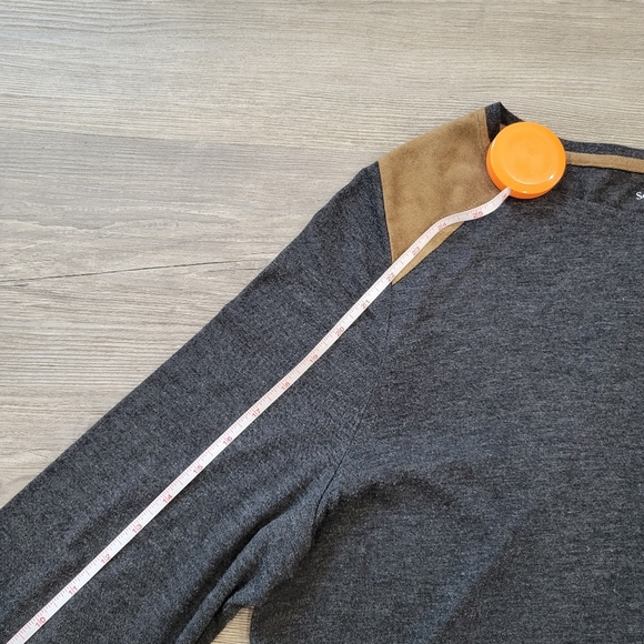 Soft Surrounding Gray Top with Brown Accents Size 1X - Picture 2 of 10